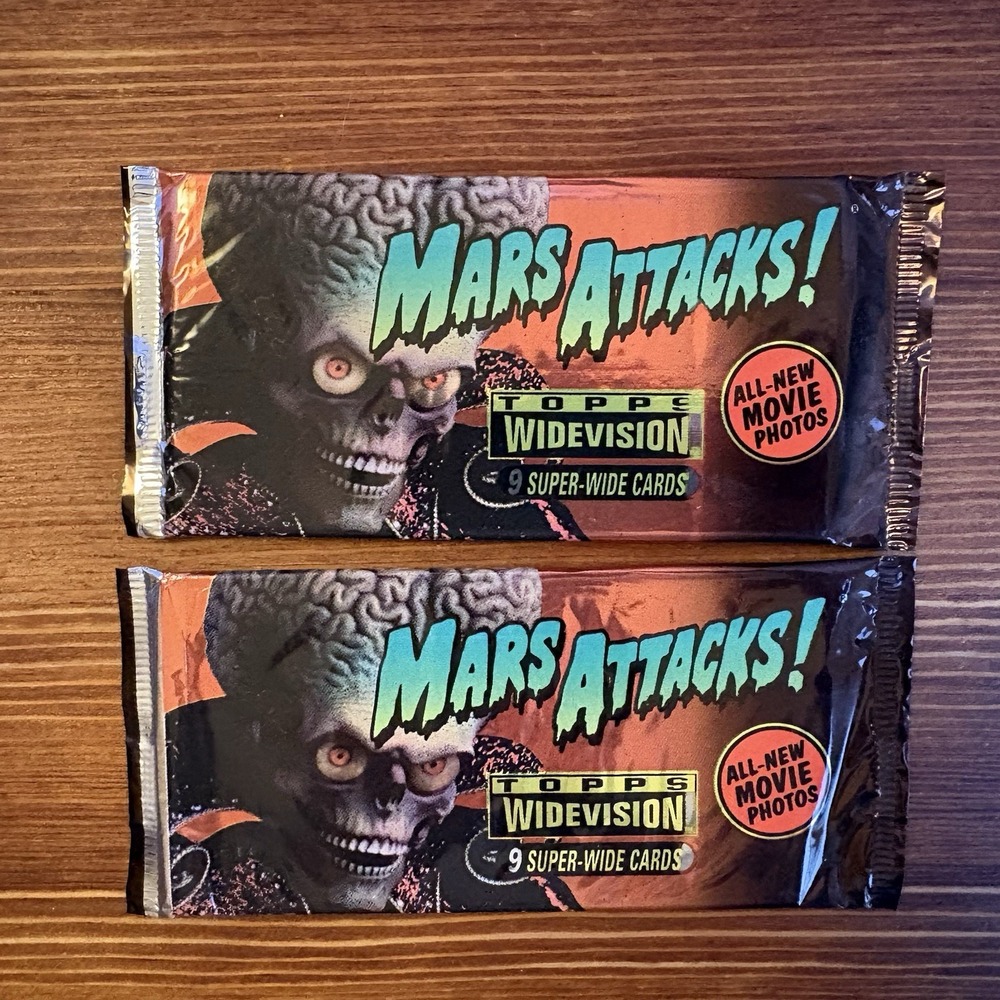 Mars Attacks Topps Widesvision Trading Card Packs Lot Sealed Movie Cards 1996